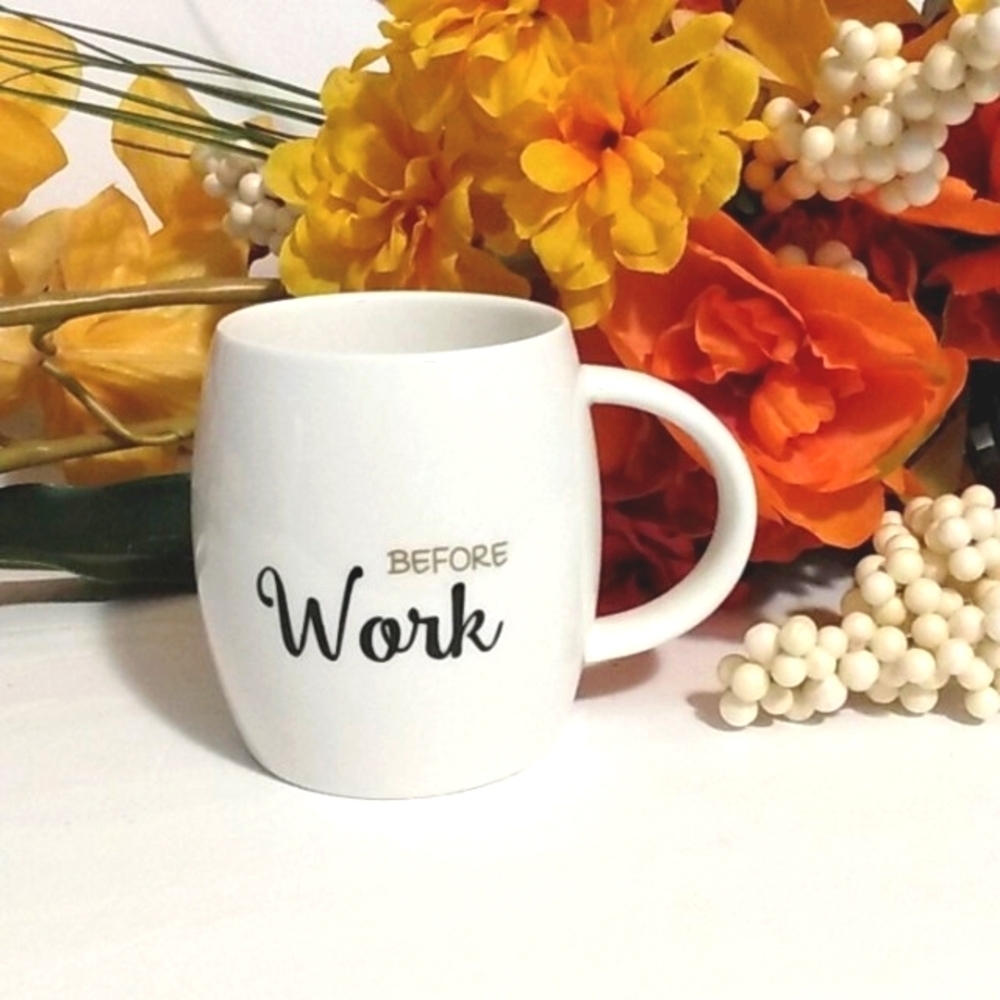 BEFORE WORK COFFEE CUP SIZE 16oz NWOT